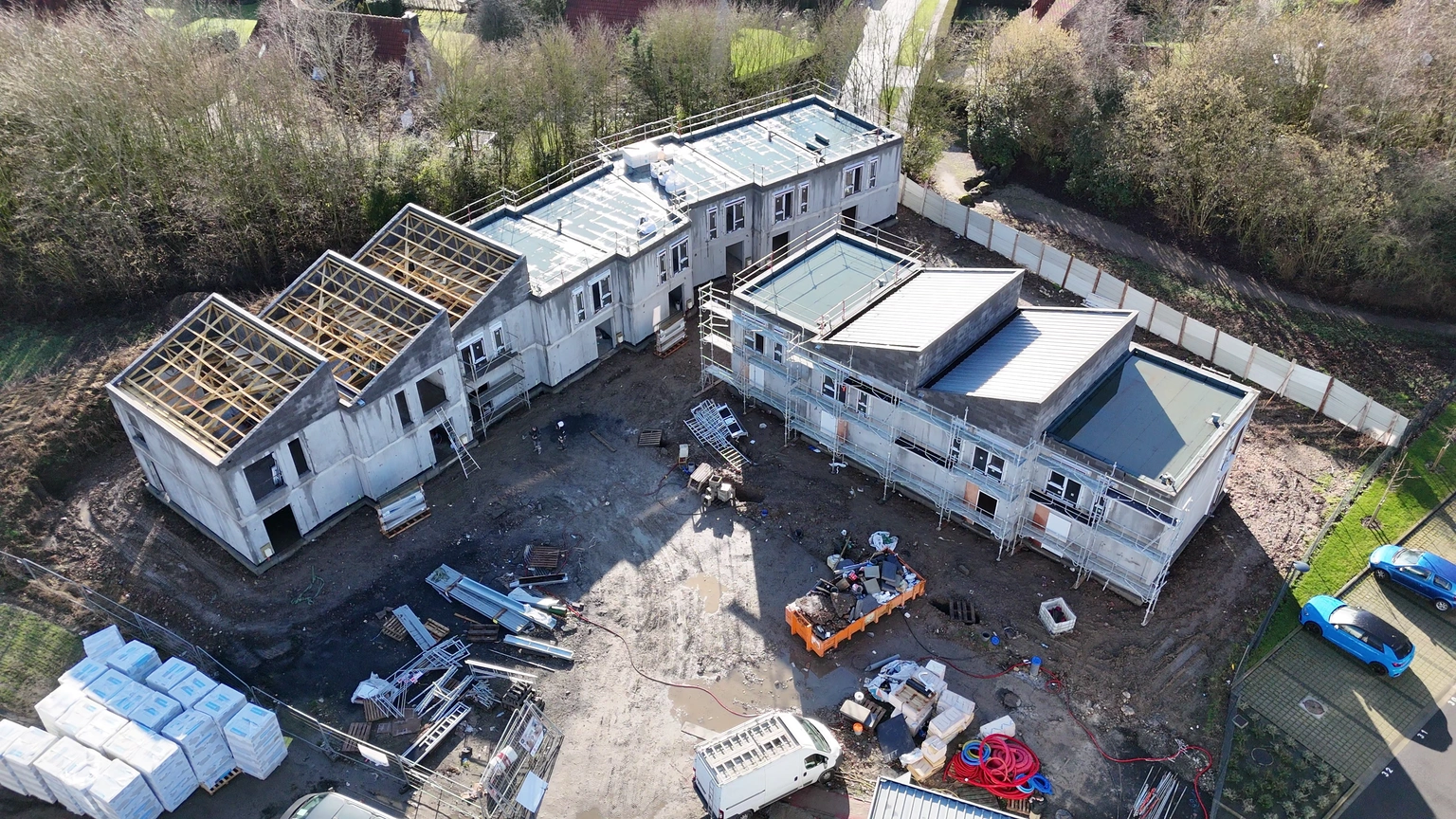 Chantier de maisons individuelles à Roncq